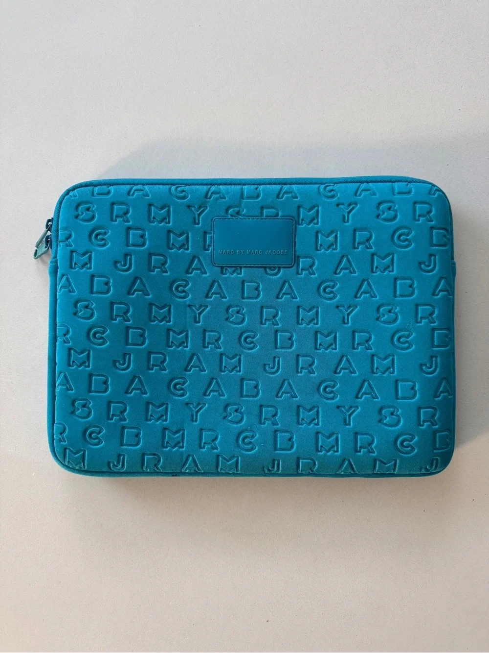 Marc by Marc Jacobs Turquoise Neoprene Laptop Sleeve